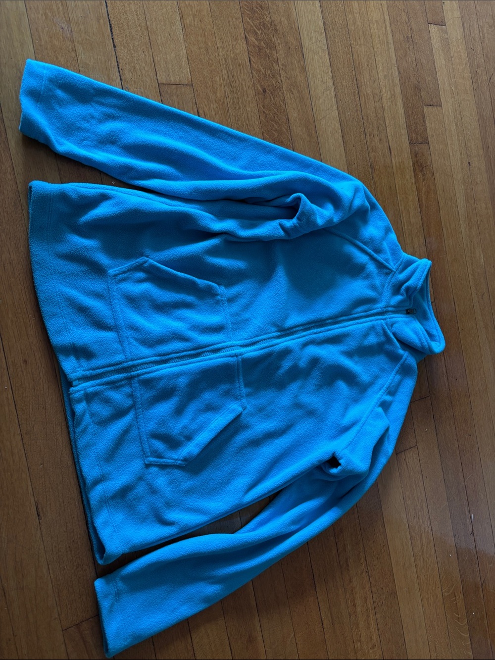 Bright Turquoise Fleece Zip Jacket